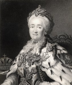 1833年に出版された「肖像画のギャラリー」からのロシアのキャサリンII（1729-96）